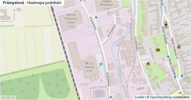Průmyslová - mapa podnikání