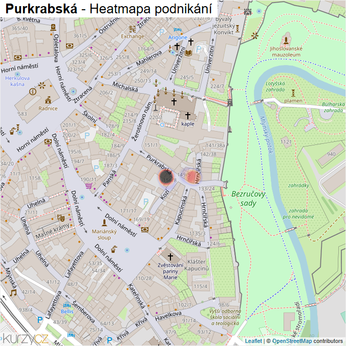 Mapa Purkrabská - Firmy v ulici.