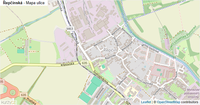 Řepčínská - mapa ulice