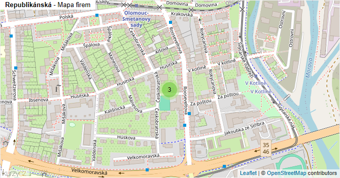 Republikánská - mapa firem