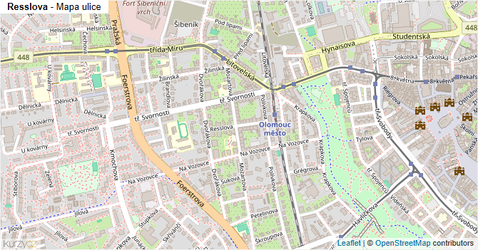 Resslova - mapa ulice