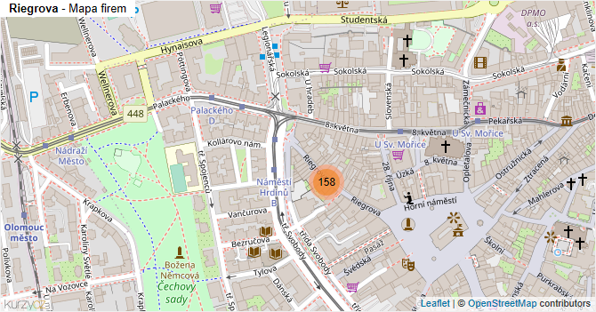 Riegrova - mapa firem