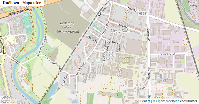 Ručilova - mapa ulice