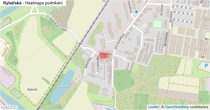 Rybářská - mapa podnikání