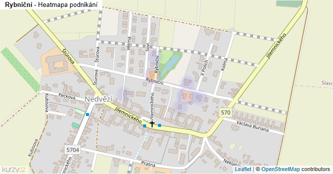 Rybniční - mapa podnikání