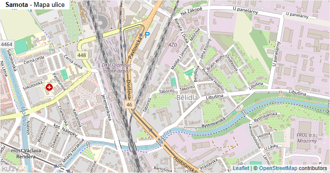 Samota - mapa ulice