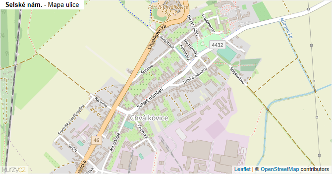 Selské nám. - mapa ulice