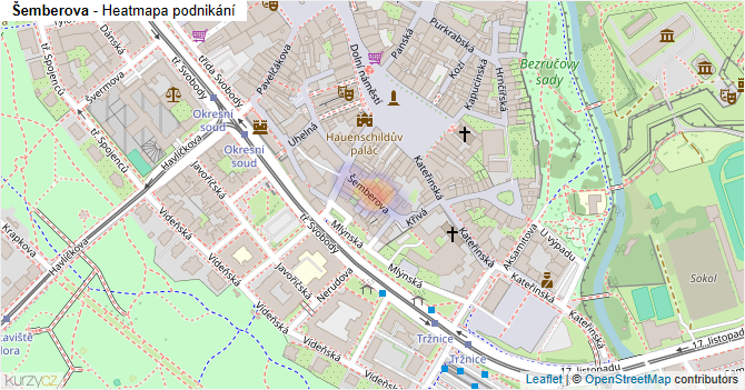 Šemberova - mapa podnikání