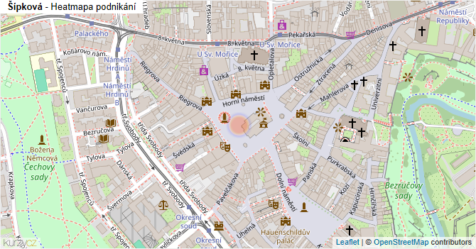 Šípková - mapa podnikání