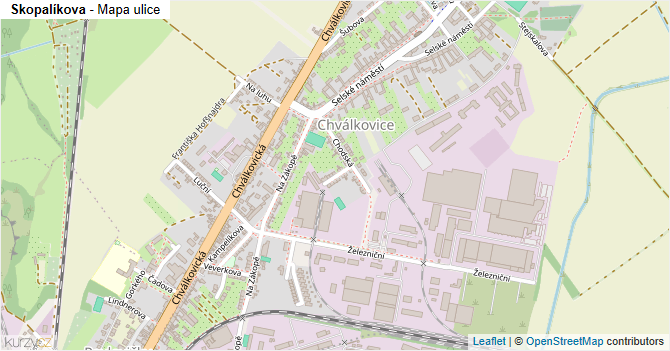 Skopalíkova - mapa ulice