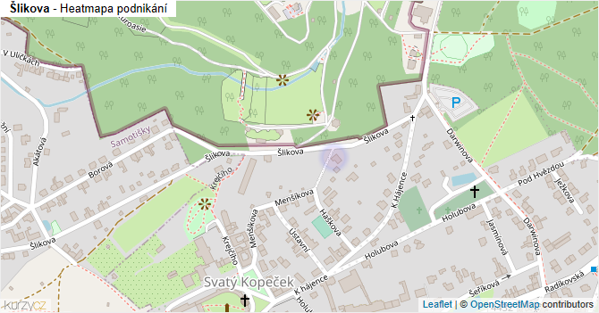 Šlikova - mapa podnikání