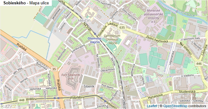Sobieského - mapa ulice