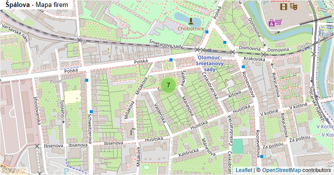 Špálova - mapa firem