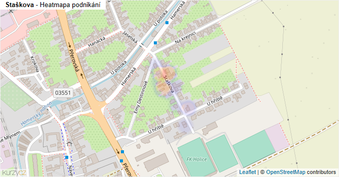 Staškova - mapa podnikání