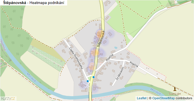 Štěpánovská - mapa podnikání