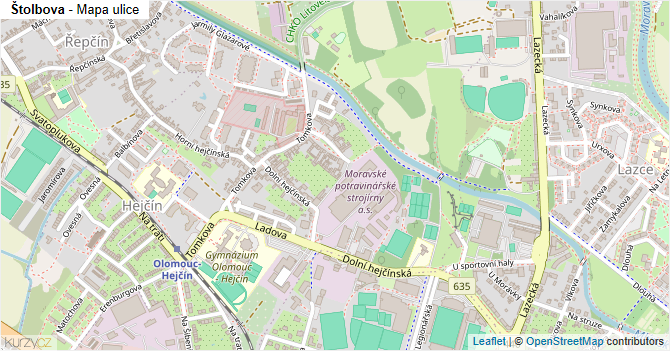 Štolbova - mapa ulice