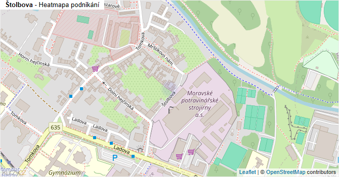 Štolbova - mapa podnikání
