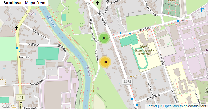 Stratilova - mapa firem