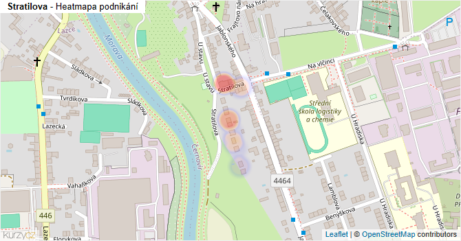 Stratilova - mapa podnikání