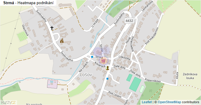 Strmá - mapa podnikání