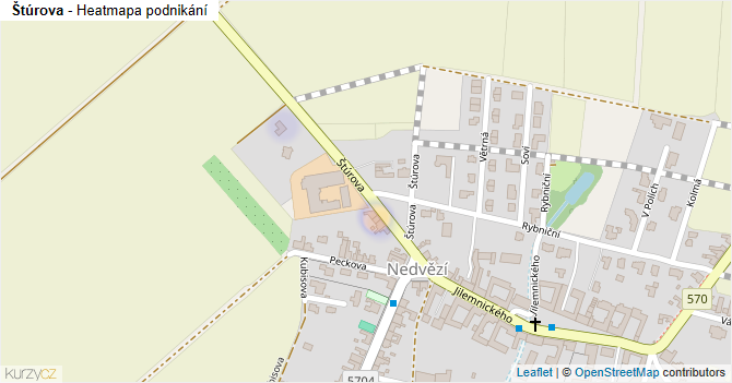 Štúrova - mapa podnikání