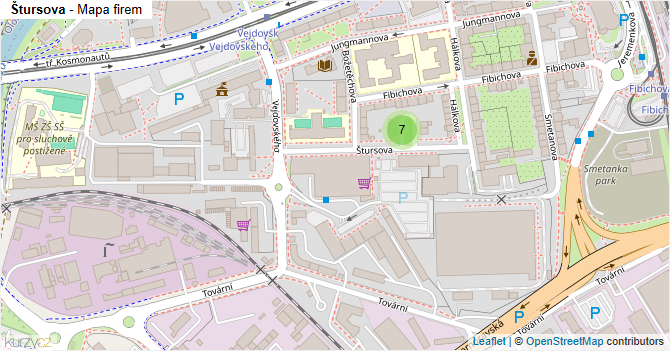 Štursova - mapa firem