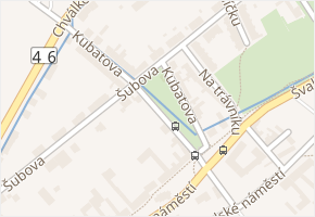 Šubova v obci Olomouc - mapa ulice