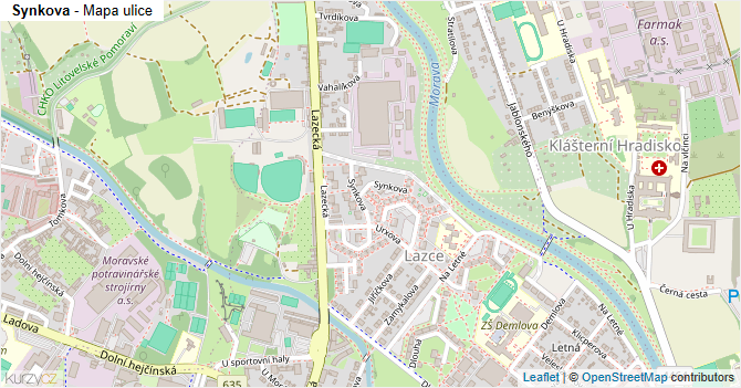 Synkova - mapa ulice
