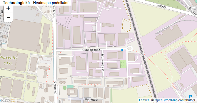 Technologická - mapa podnikání