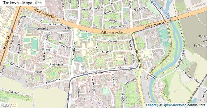 Trnkova - mapa ulice