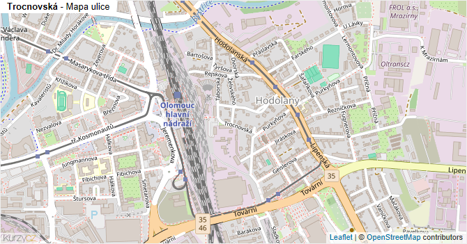 Trocnovská - mapa ulice