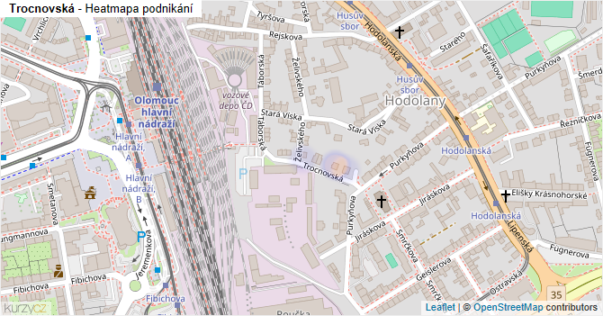 Trocnovská - mapa podnikání