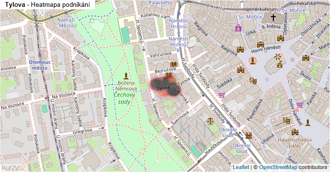 Tylova - mapa podnikání