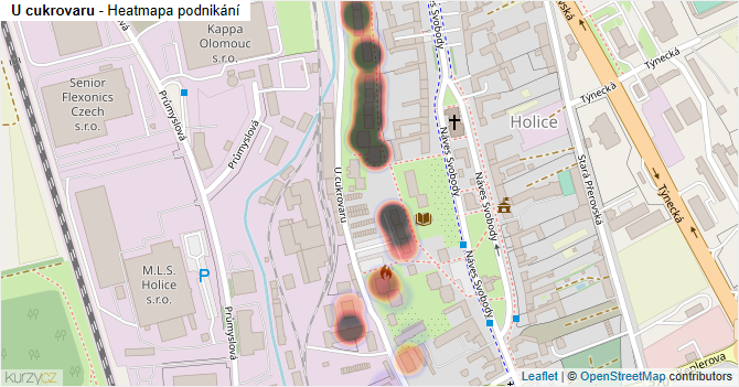U cukrovaru - mapa podnikání