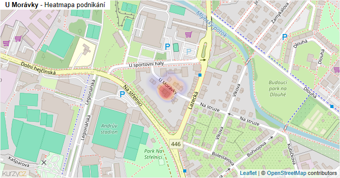 U Morávky - mapa podnikání