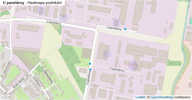 U panelárny - mapa podnikání