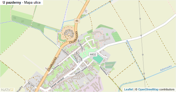 U pazderny - mapa ulice