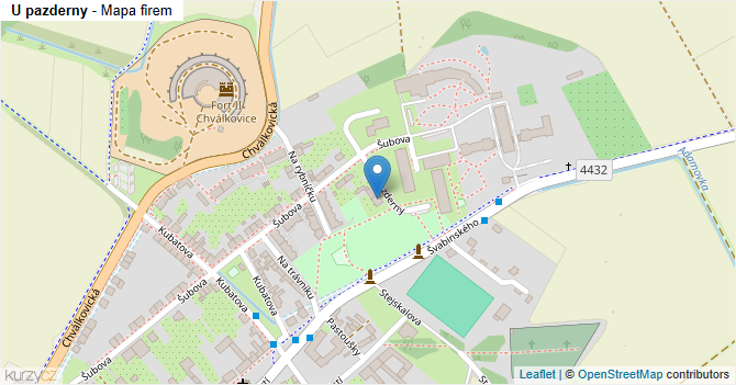 U pazderny - mapa firem