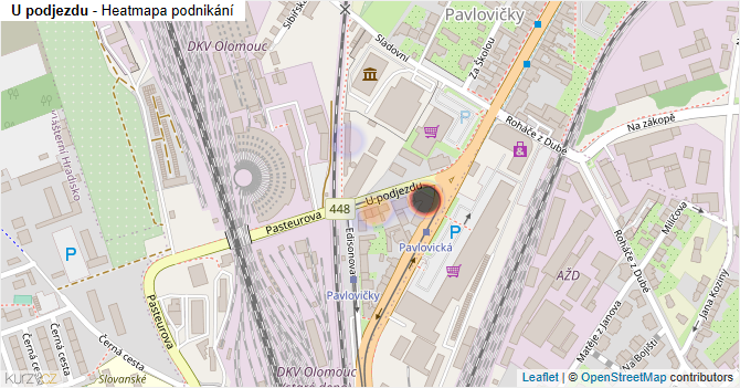 U podjezdu - mapa podnikání