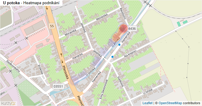 U potoka - mapa podnikání