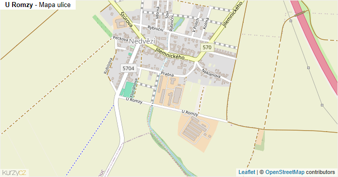 U Romzy - mapa ulice