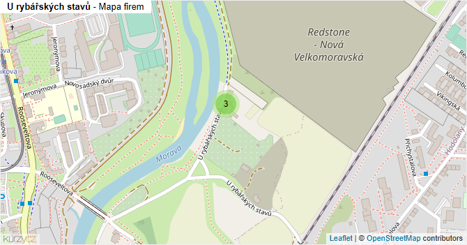 U rybářských stavů - mapa firem
