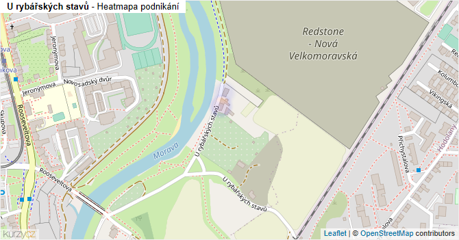 U rybářských stavů - mapa podnikání