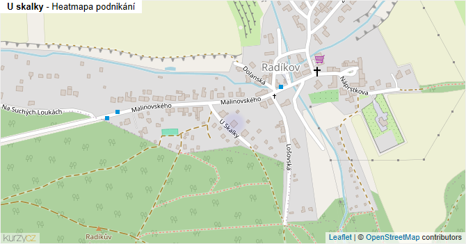 U skalky - mapa podnikání