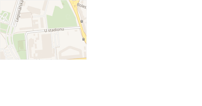 U stadionu v obci Olomouc - mapa ulice