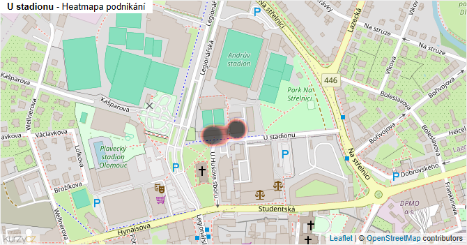 U stadionu - mapa podnikání