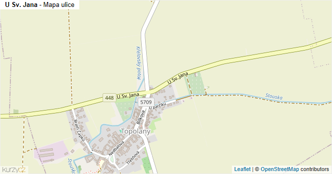 U Sv. Jana - mapa ulice