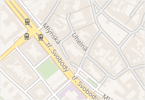 Uhelná v obci Olomouc - mapa ulice
