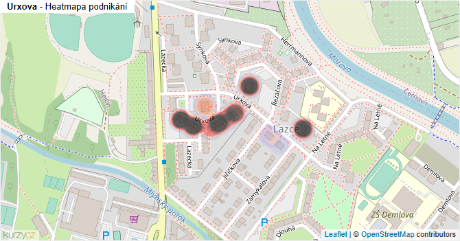 Urxova - mapa podnikání