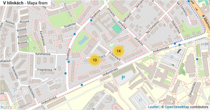 V hlinkách - mapa firem
